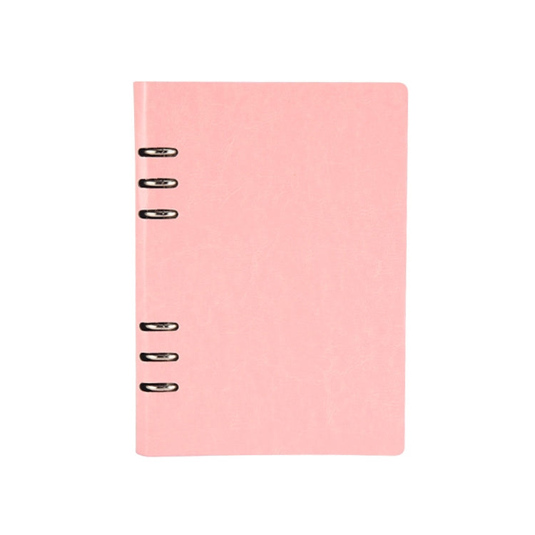 Business Notepad Loose Leaf Replaceable Inner Notebook Thickened Diary Book, Color:A5 Pink
