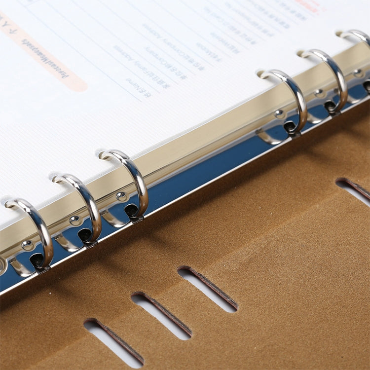 Business Notepad Loose Leaf Replaceable Inner Notebook Thickened Diary Book, Color:A5 Orange