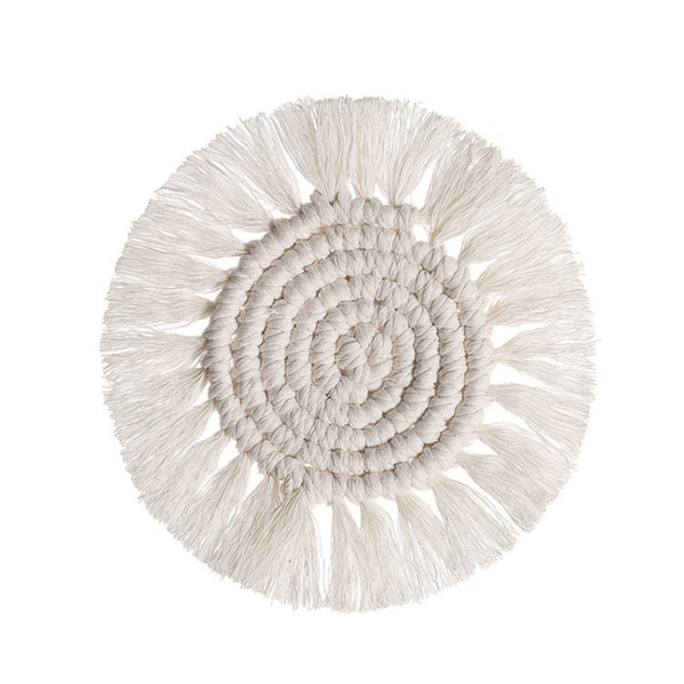 Cotton Rope Woven Round Tea Coaster Homestay Decoration Heat Insulation Environmental Protection Table Mat