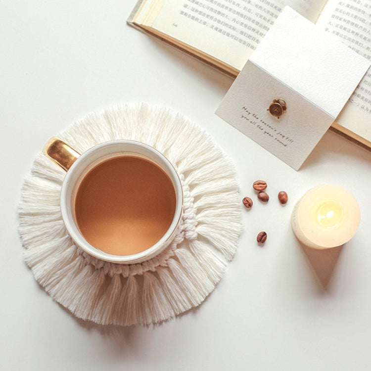 Cotton Rope Woven Round Tea Coaster Homestay Decoration Heat Insulation Environmental Protection Table Mat