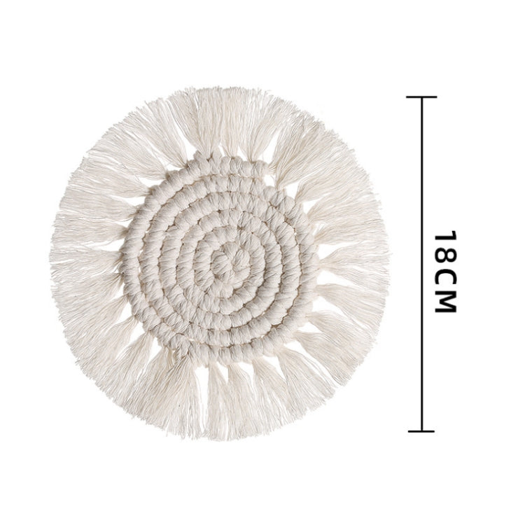 Cotton Rope Woven Round Tea Coaster Homestay Decoration Heat Insulation Environmental Protection Table Mat