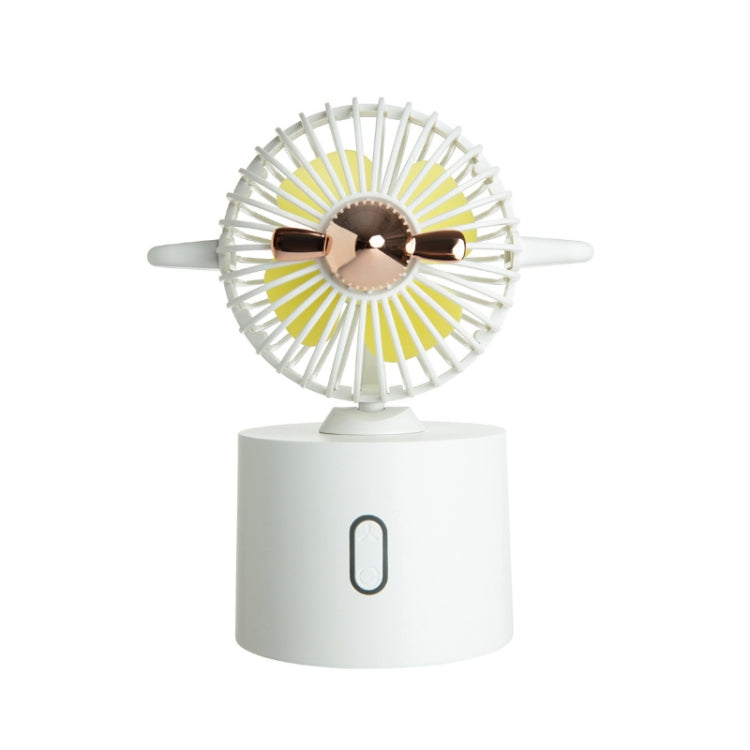 Creative Aircraft Shaking Head Fan Office Desktop USB Charging Mini Fan
