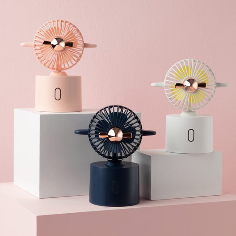 Creative Aircraft Shaking Head Fan Office Desktop USB Charging Mini Fan