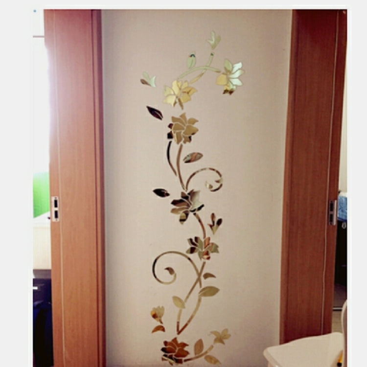 3D Wall Stikcers Flower Shape Acrylic Fashionable Detachable Waterproof DIY Wall Stickers Home Decoration, Size:250x75CM
