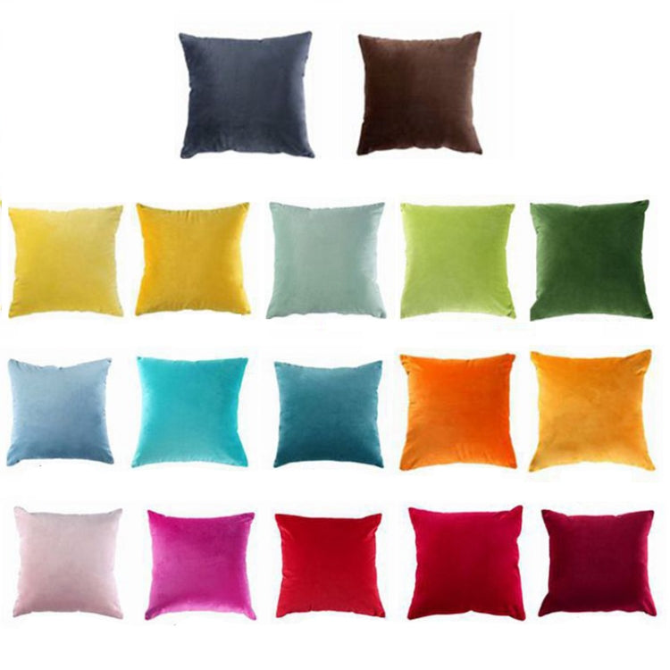 Velvet Solid Color Soft Pillowcase, Size:45cm*45cm