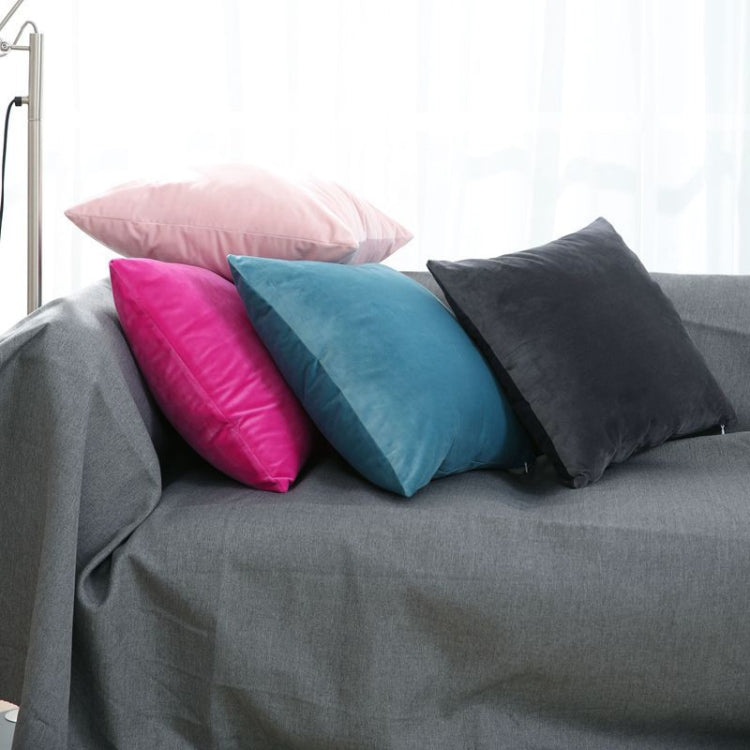 Velvet Solid Color Soft Pillowcase, Size:45cm*45cm