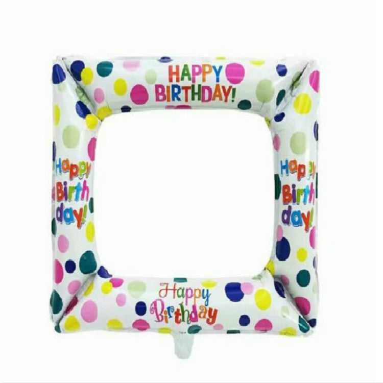 3 PCS Birthday Party Photo Frame Balloon Graduation Ceremony Photo Props(Splash ink graduation photo frame)