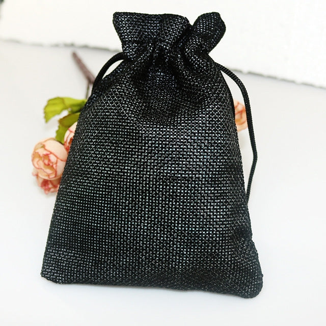 50 PCS Multi size Linen Jute Drawstring Gift Bags Sacks Wedding Birthday Party Favors Drawstring Gift Bags, Size:20x30cm