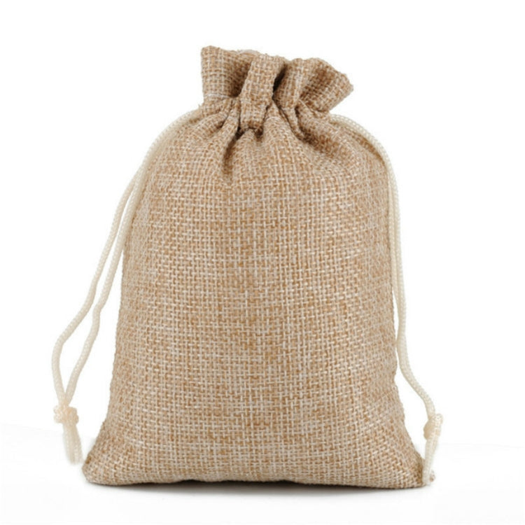 50 PCS Multi size Linen Jute Drawstring Gift Bags Sacks Wedding Birthday Party Favors Drawstring Gift Bags, Size:20x30cm