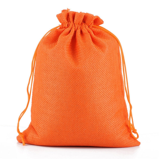 50 PCS Multi size Linen Jute Drawstring Gift Bags Sacks Wedding Birthday Party Favors Drawstring Gift Bags, Size:20x30cm