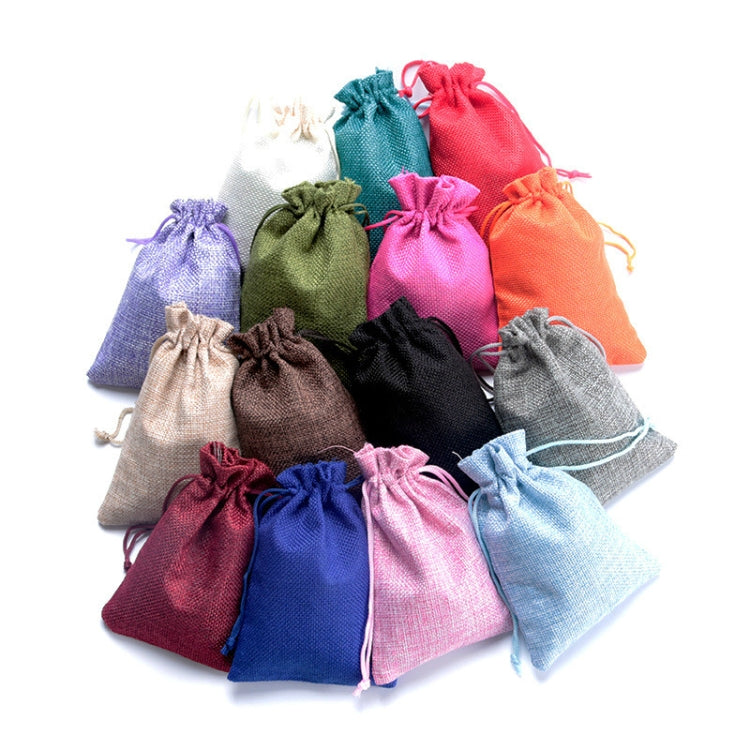 50 PCS Multi size Linen Jute Drawstring Gift Bags Sacks Wedding Birthday Party Favors Drawstring Gift Bags, Size:20x30cm