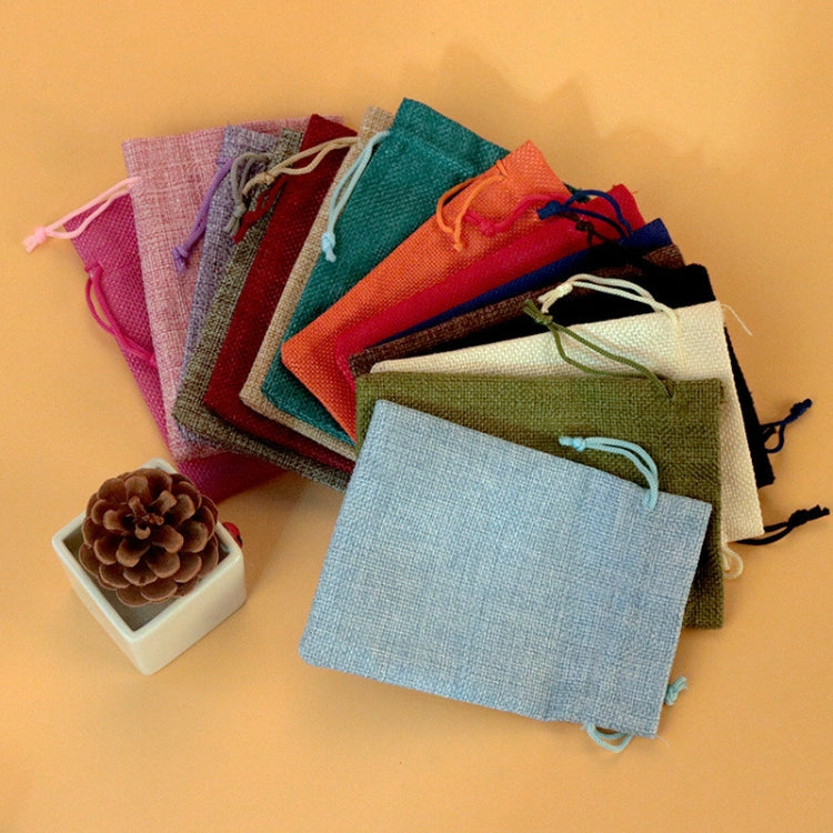 50 PCS Multi size Linen Jute Drawstring Gift Bags Sacks Wedding Birthday Party Favors Drawstring Gift Bags, Size:20x30cm