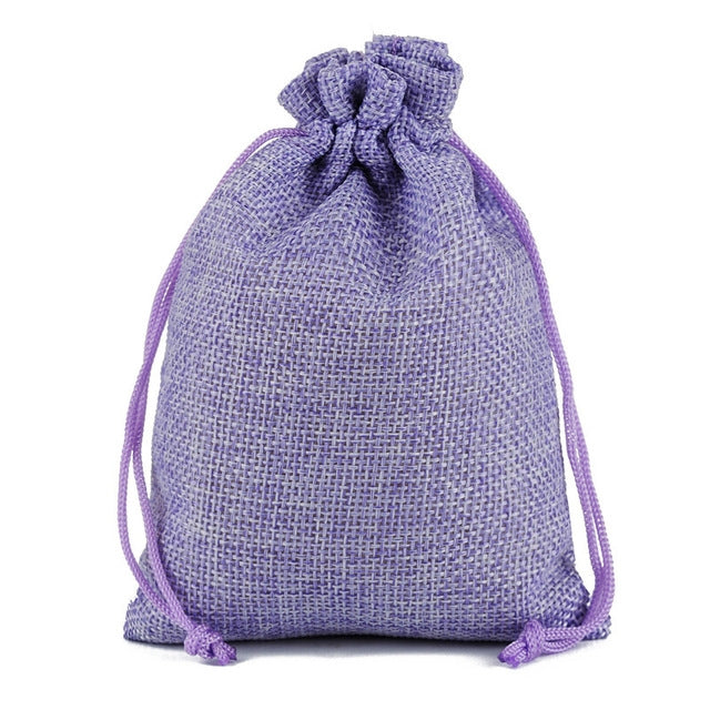 50 PCS Multi size Linen Jute Drawstring Gift Bags Sacks Wedding Birthday Party Favors Drawstring Gift Bags, Size:20x30cm