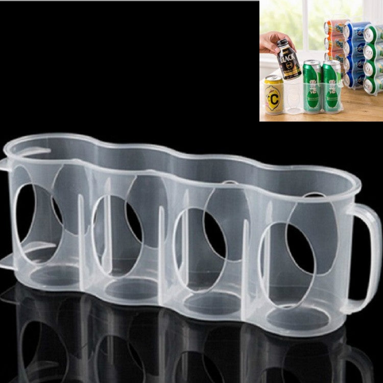 Kitchen Cans Beverage Storage Box Canned Beer Refrigerator 4 Grid Rack