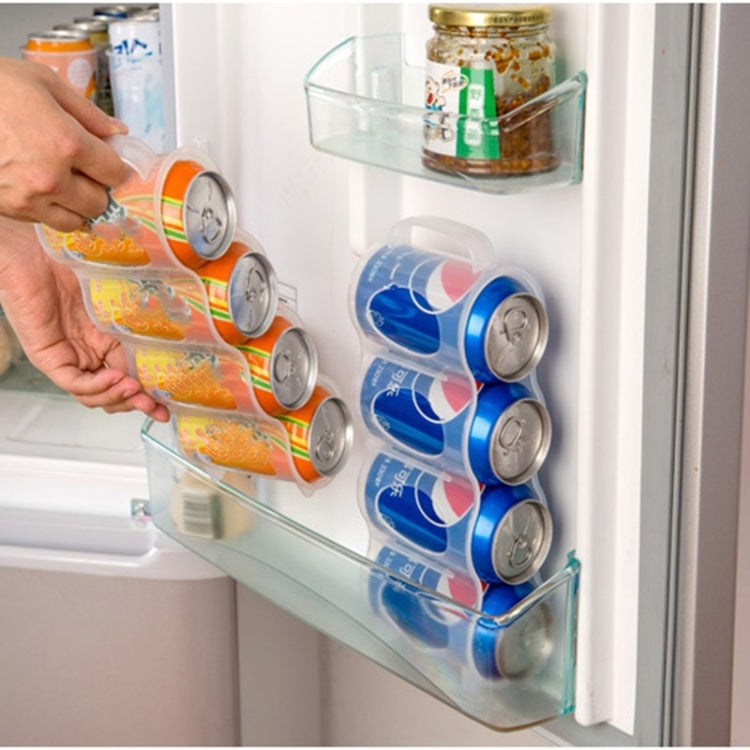 Kitchen Cans Beverage Storage Box Canned Beer Refrigerator 4 Grid Rack