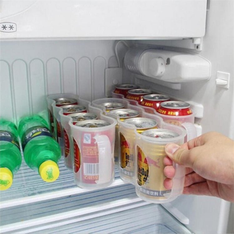Kitchen Cans Beverage Storage Box Canned Beer Refrigerator 4 Grid Rack