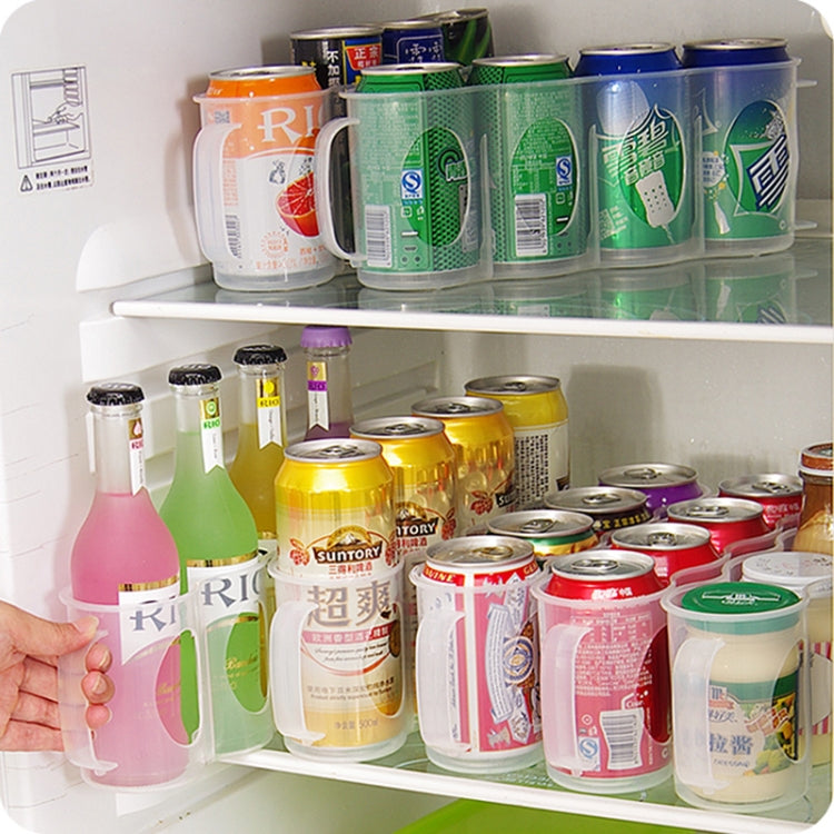 Kitchen Cans Beverage Storage Box Canned Beer Refrigerator 4 Grid Rack