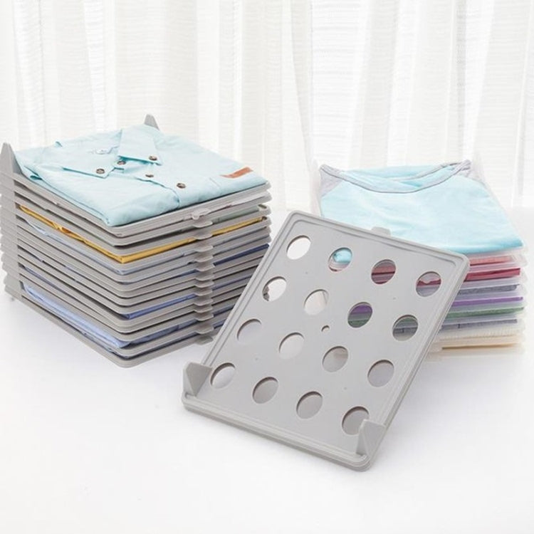 5PCS Stacking Clothes Board Folding Storage Rack Clothing Combination Finishing Tool(White)