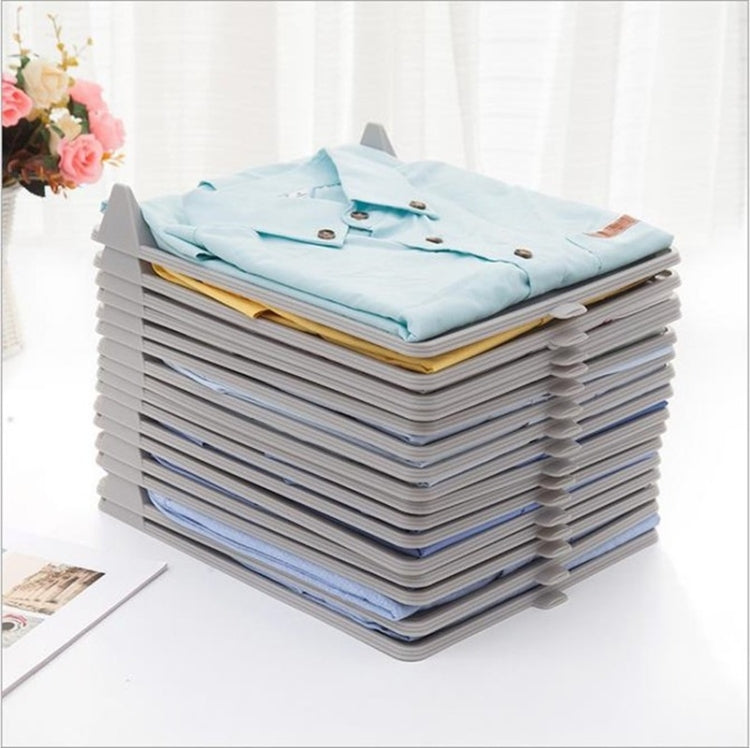 5PCS Stacking Clothes Board Folding Storage Rack Clothing Combination Finishing Tool(White)