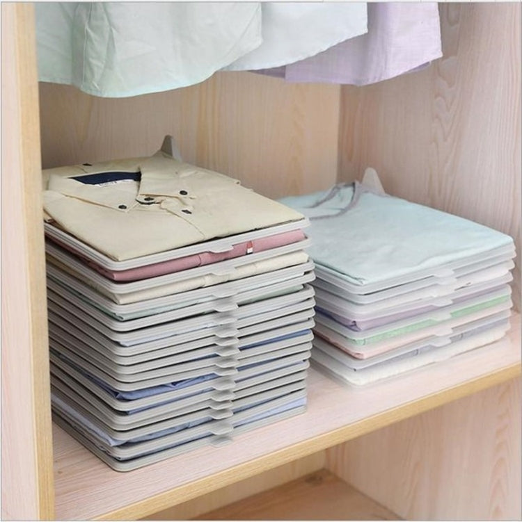 5PCS Stacking Clothes Board Folding Storage Rack Clothing Combination Finishing Tool(White)