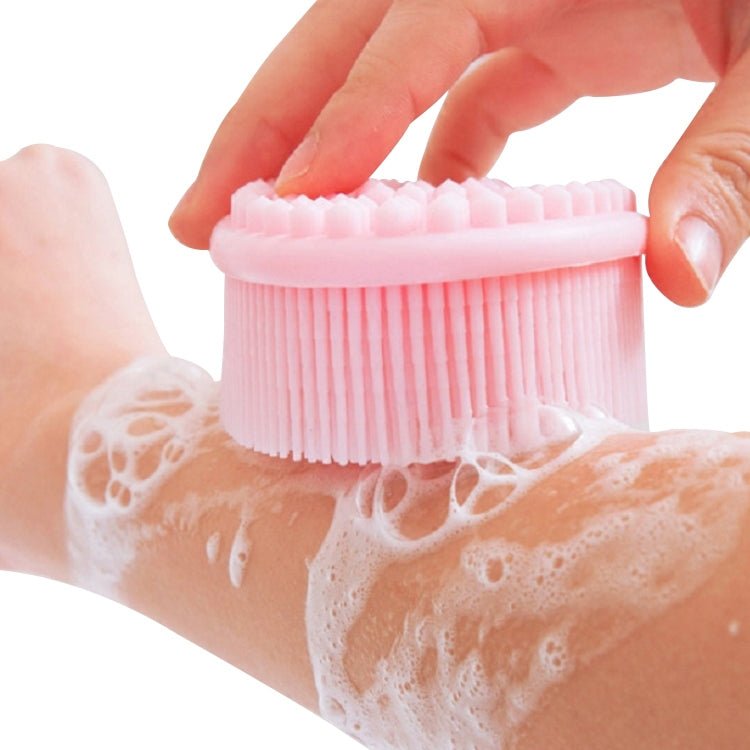 2 PCS Silicone Scalp Shower Massage Brush Soft Baby Bath Brush(Pink)