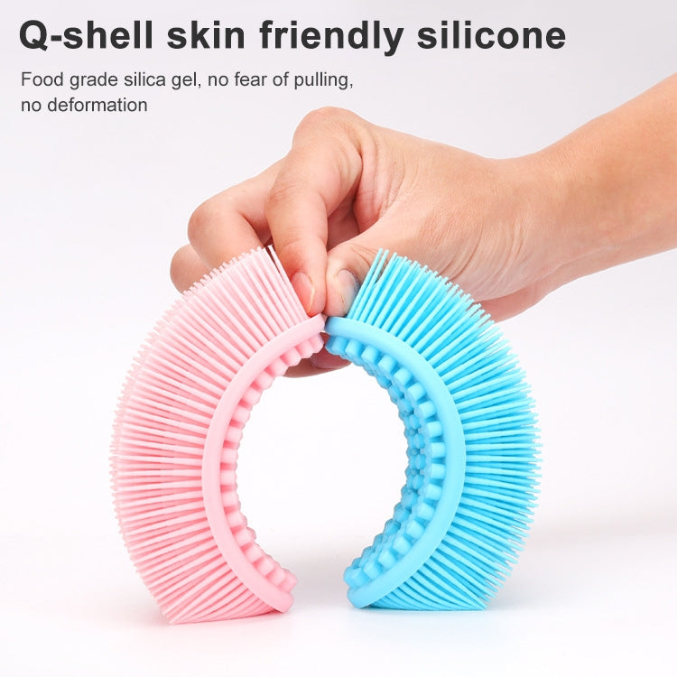 2 PCS Silicone Scalp Shower Massage Brush Soft Baby Bath Brush(Pink)