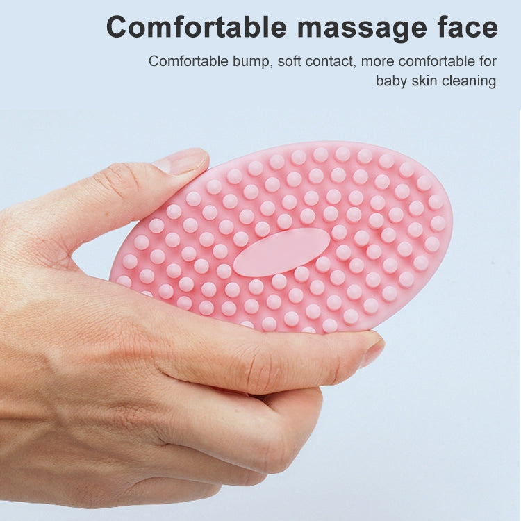 2 PCS Silicone Scalp Shower Massage Brush Soft Baby Bath Brush(Pink)