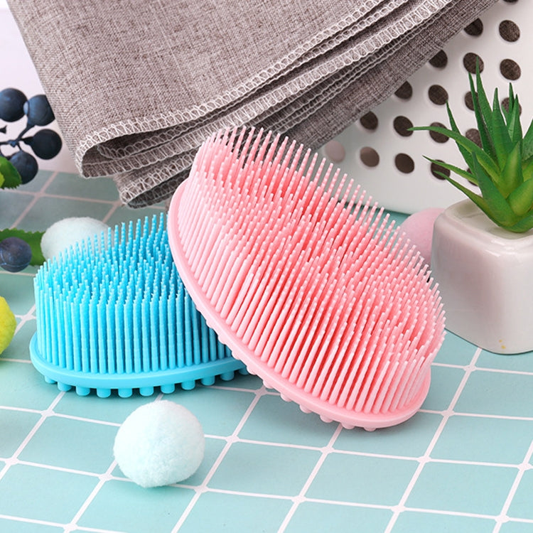 2 PCS Silicone Scalp Shower Massage Brush Soft Baby Bath Brush(Pink)