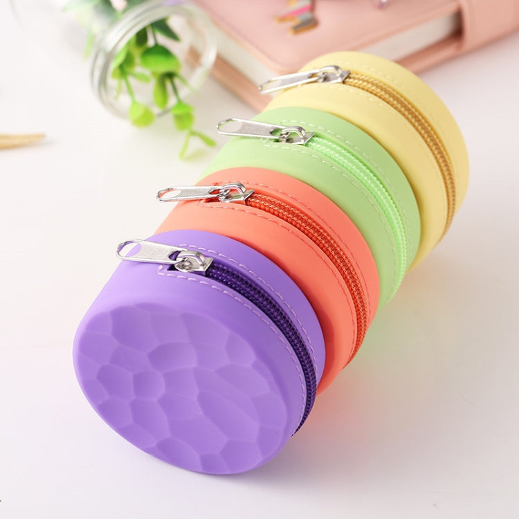 3 PCS Cute Solid Color Creative Silicone Zip Coin Purse