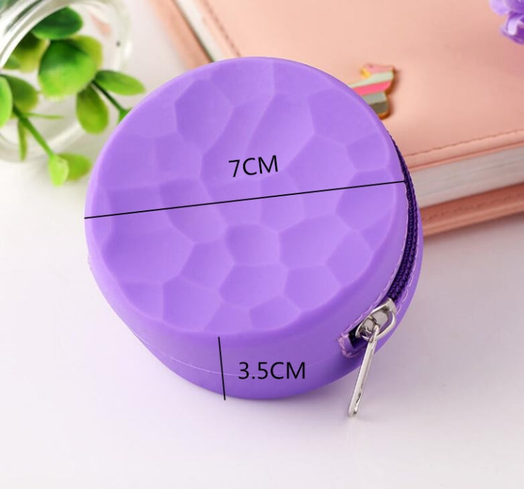 3 PCS Cute Solid Color Creative Silicone Zip Coin Purse