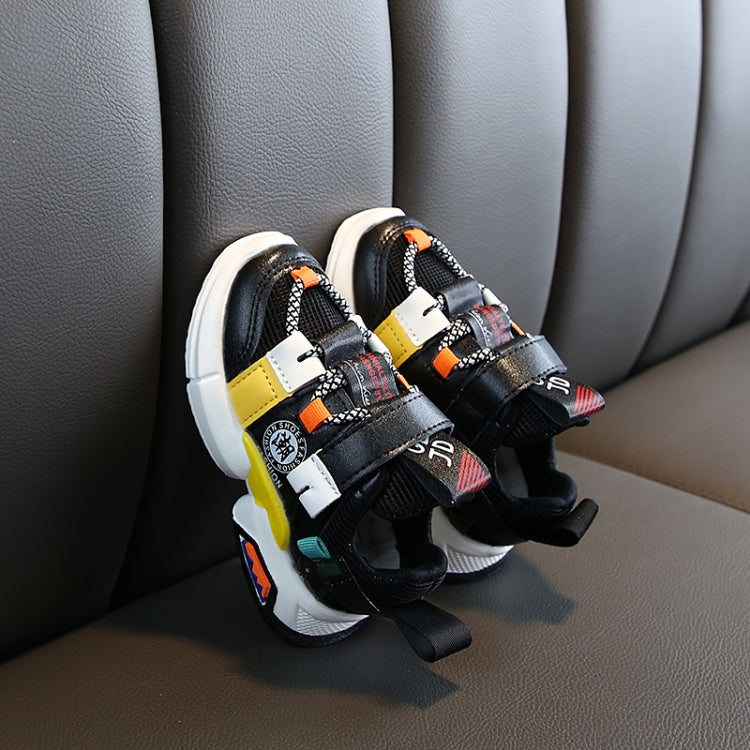 Girls Boys Shoes Fashion Breathable Sports Shoes, Size:24(Black)