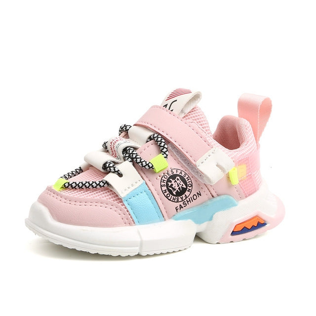 Girls Boys Shoes Fashion Breathable Sports Shoes, Size:26(Pink)