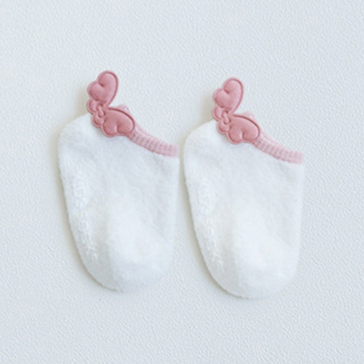 Children Coral Fleece Wings Pattern Non-slip Baby Socks, Size:M
