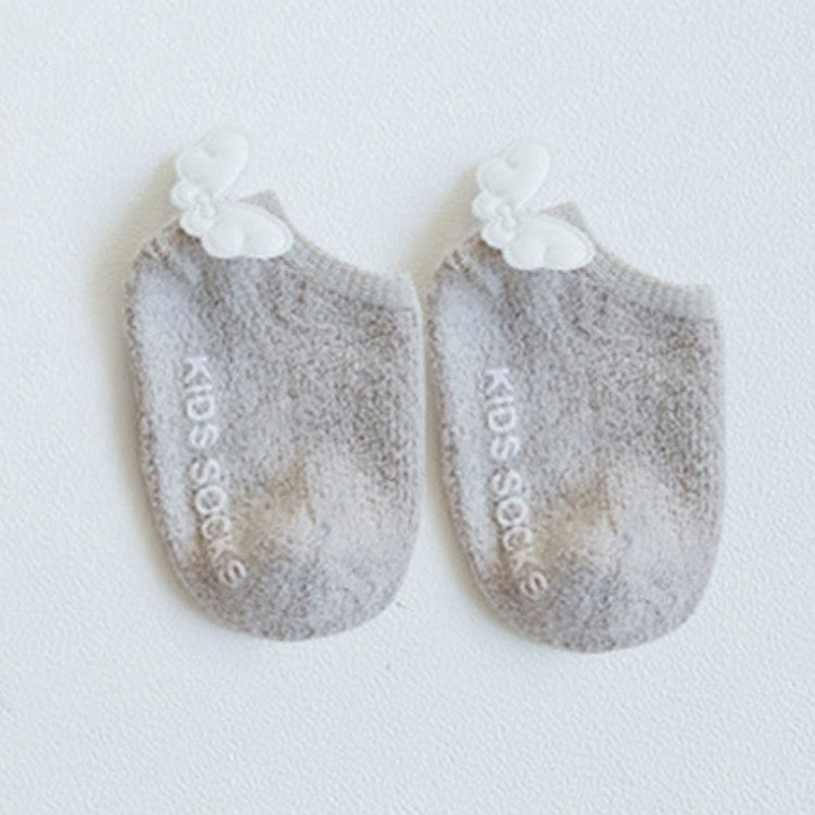 Children Coral Fleece Wings Pattern Non-slip Baby Socks, Size:L