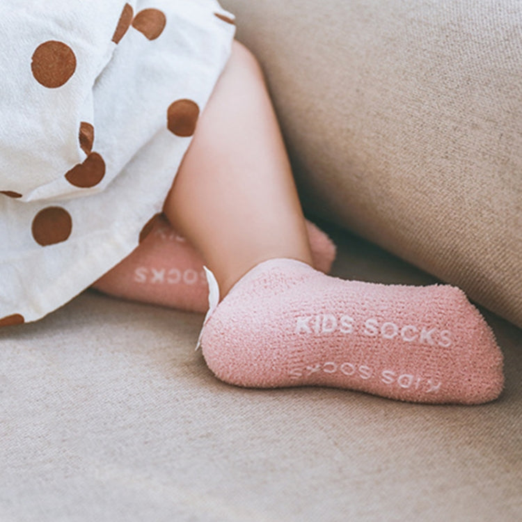 Children Coral Fleece Wings Pattern Non-slip Baby Socks, Size:L