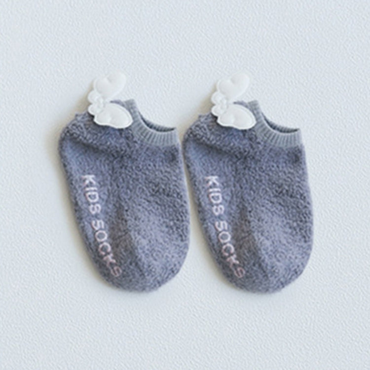 Children Coral Fleece Wings Pattern Non-slip Baby Socks, Size:L
