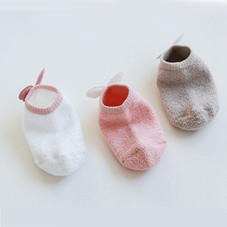 Children Coral Fleece Wings Pattern Non-slip Baby Socks, Size:L