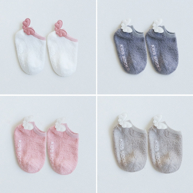 Children Coral Fleece Wings Pattern Non-slip Baby Socks, Size:L
