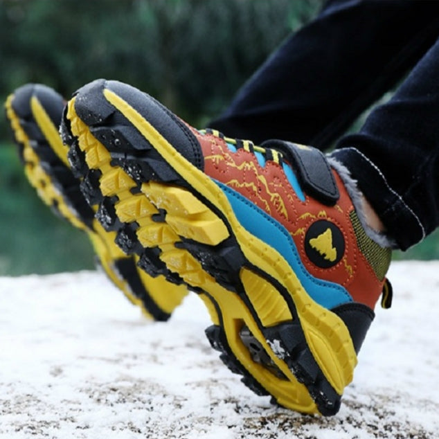 Children Boys Add Cotton And Thick Sneakers, Size:39(Yellow)