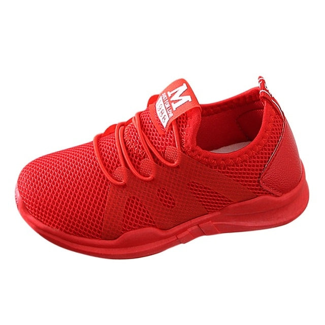 Children Letter Mesh Breathable Sport Run Sneakers Casual Shoes, Size:26