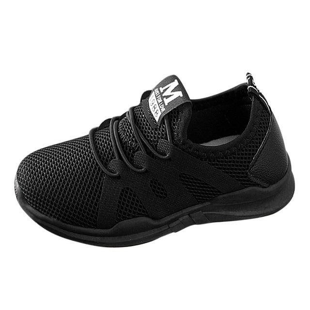 Children Letter Mesh Breathable Sport Run Sneakers Casual Shoes, Size:26