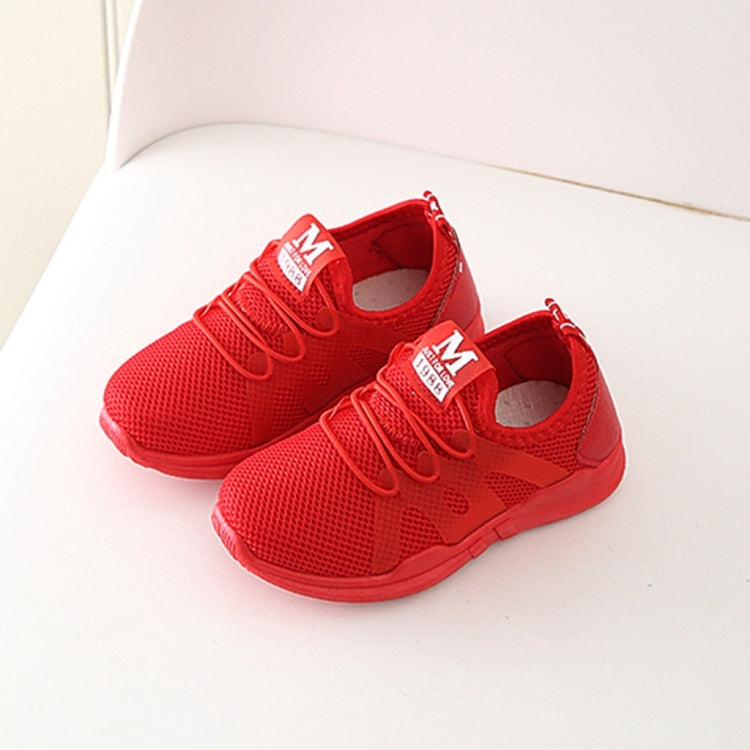 Children Letter Mesh Breathable Sport Run Sneakers Casual Shoes, Size:27