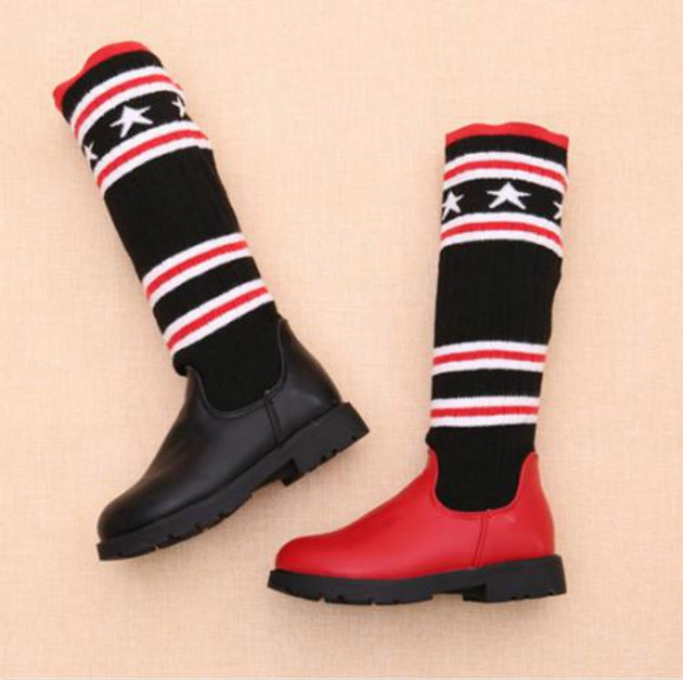 Winter Children Knitted Stretch Knee Socks, Size:27