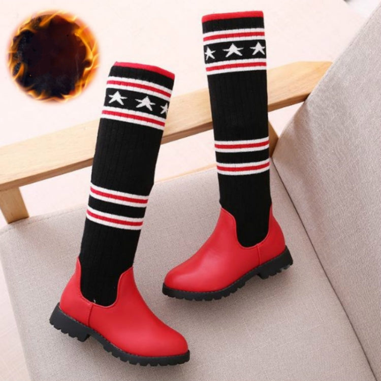 Winter Children Knitted Stretch Knee Socks, Size:27