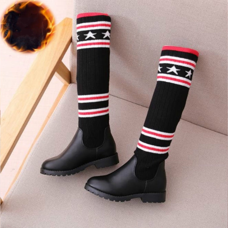 Winter Children Knitted Stretch Knee Socks, Size:27