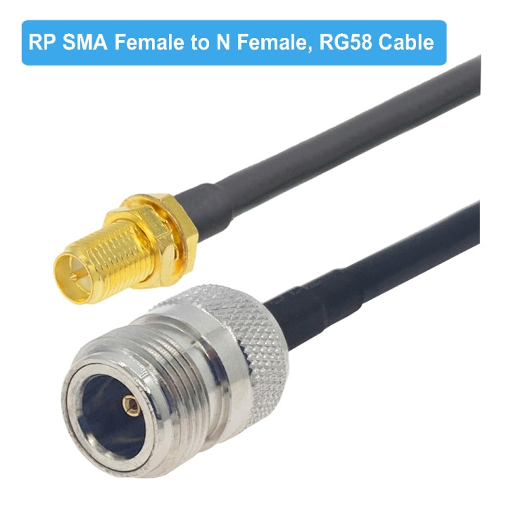 RP-SMA Female to N Female RG58 Coaxial Adapter Cable, Cable Length:0.5m