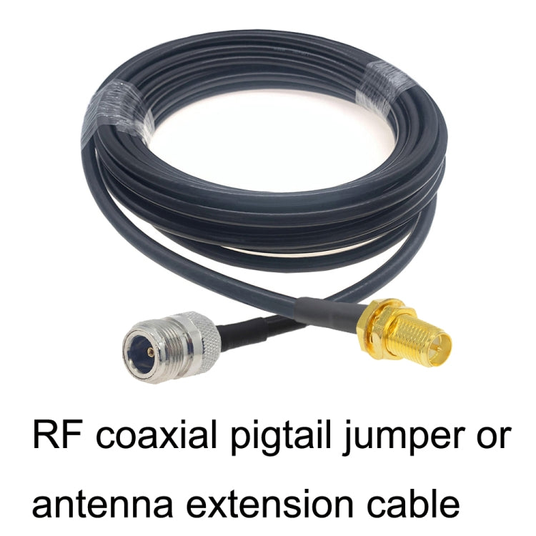 RP-SMA Female to N Female RG58 Coaxial Adapter Cable, Cable Length:5m