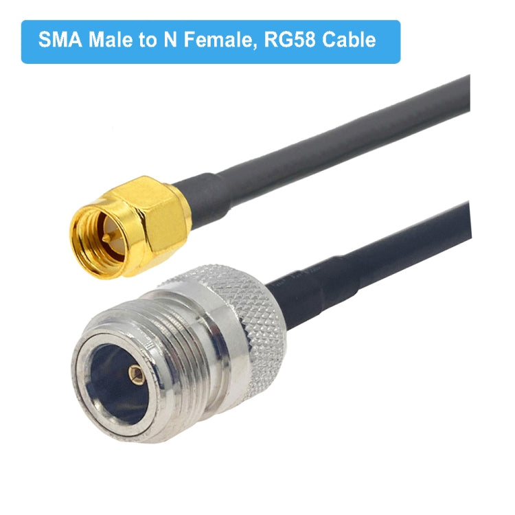 SMA Male to N Female RG58 Coaxial Adapter Cable, Cable Length:3m