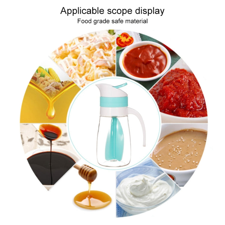 Kitchen Rotating Lid Salad Dressing Blender Sauce Bottle, Random Color Delivery
