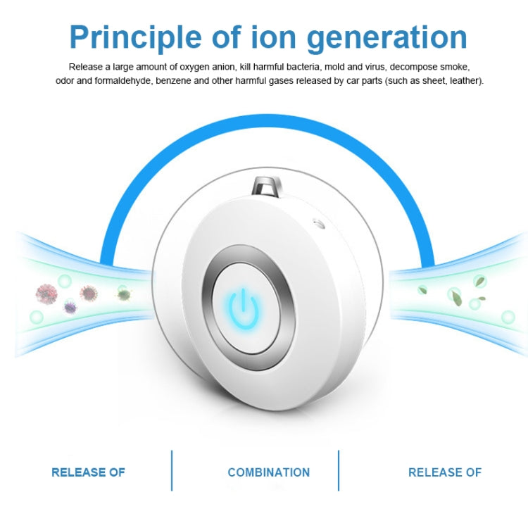 CP029 Mini Portable Wearable Necklace USB Anion Air Purifier Low Noise Air Freshener